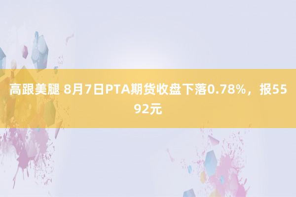 高跟美腿 8月7日PTA期货收盘下落0.78%，报5592元