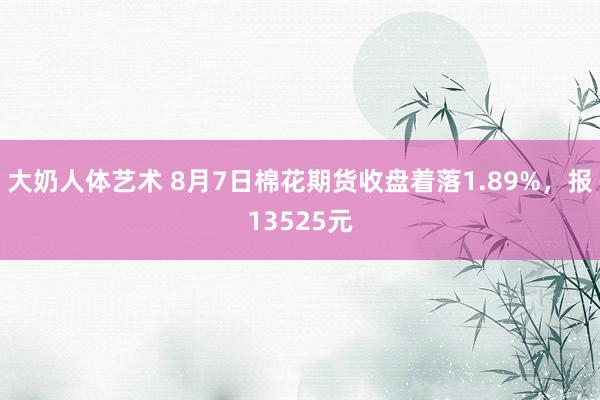 大奶人体艺术 8月7日棉花期货收盘着落1.89%，报13525元