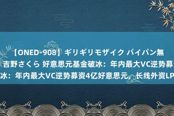 【ONED-908】ギリギリモザイク パイパン無限絶頂！激イカセFUCK 吉野さくら 好意思元基金破冰：年内最大VC逆势募资4亿好意思元，长线外资LP入局