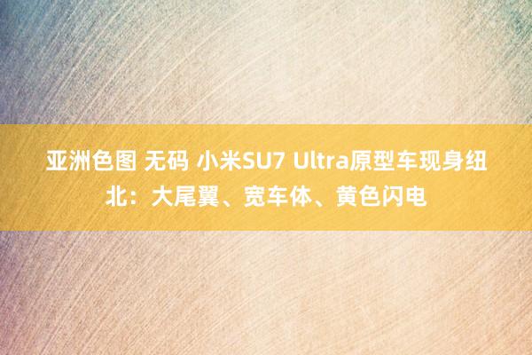 亚洲色图 无码 小米SU7 Ultra原型车现身纽北：大尾翼、宽车体、黄色闪电