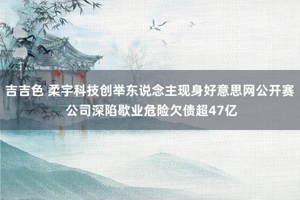 吉吉色 柔宇科技创举东说念主现身好意思网公开赛 公司深陷歇业危险欠债超47亿