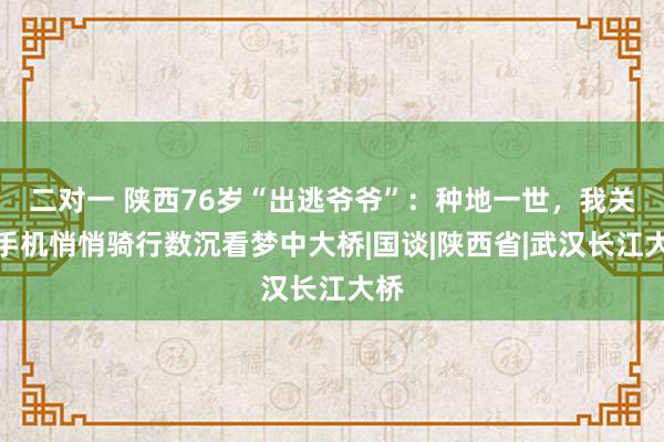 二对一 陕西76岁“出逃爷爷”：种地一世，我关掉手机悄悄骑行数沉看梦中大桥|国谈|陕西省|武汉长江大桥